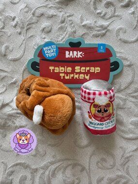 BARK "Table Scrap Turkey Plush" Dog Toy - NWT